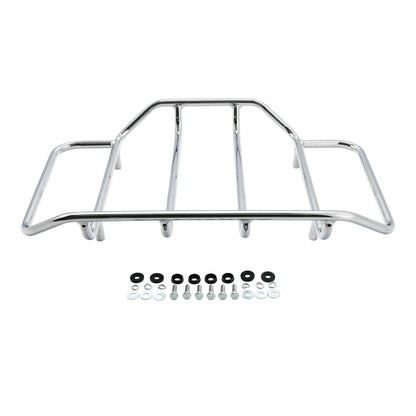 Chrome/Black Trunk Top Luggage Rack for Harley Touring (1984-2024)
