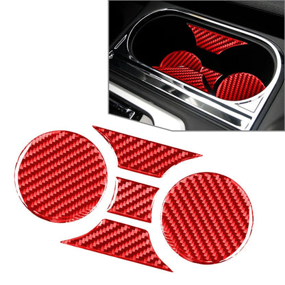 Red Carbon Central Control Cup Holder Panel Trim for Toyota Tundra (2014–2021)