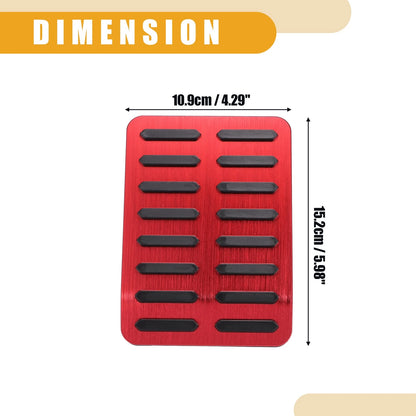 Foot Rest Pedal Cover for Ford F-150 (2015–2023) Black Red