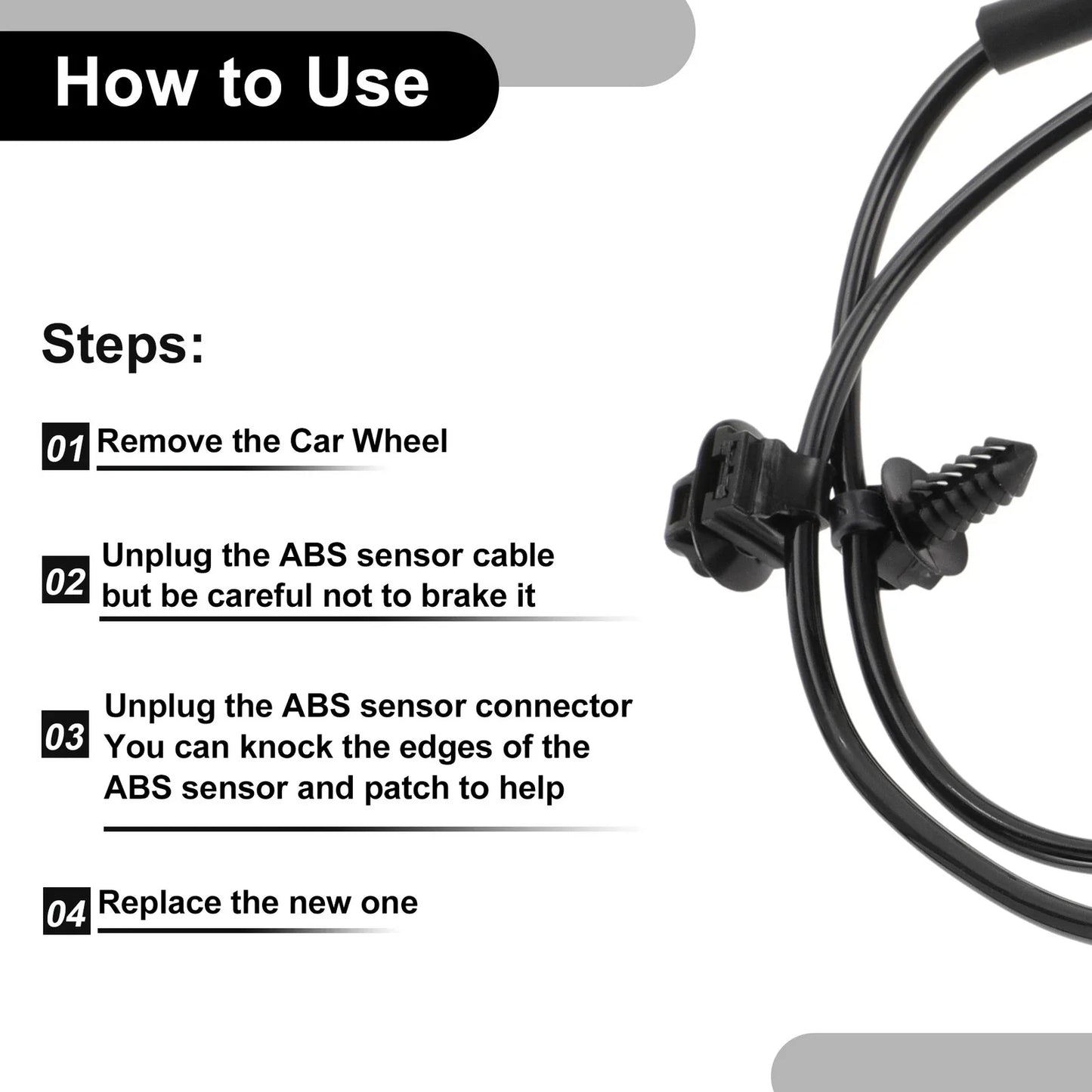 ABS Wheel Speed Sensor Kit for Dodge Avenger 2008-2014 1 x Front Right Sensor