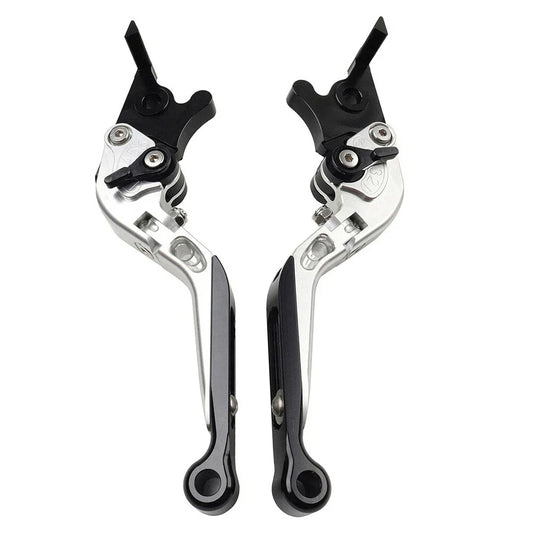 CNC Silver Extendable Brake Clutch Levers for 765 Street Triple R, SPEED TWIN