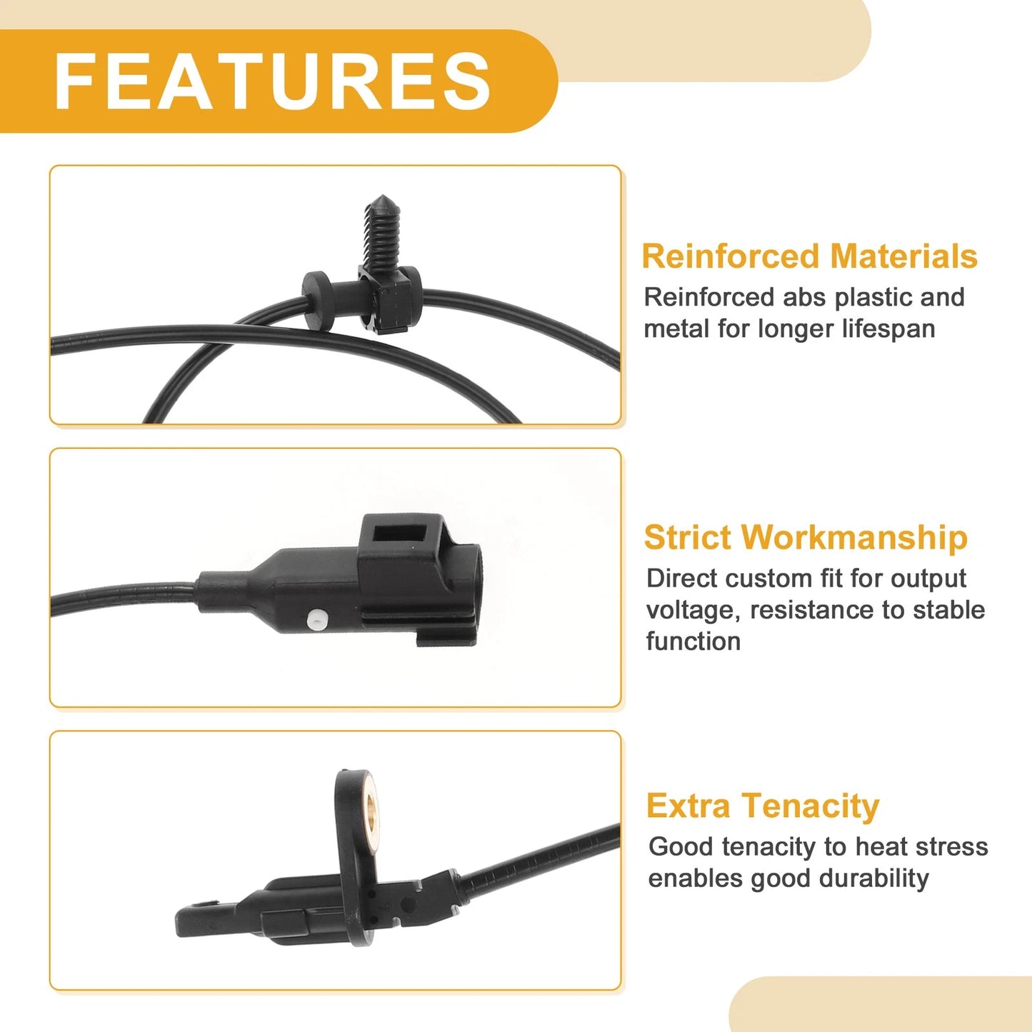 ABS Wheel Speed Sensor No.T2H4068 for Jaguar XE (2016–2021) Rear