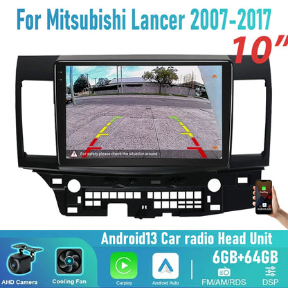 6-64GB Apple Carplay Android Auto Head Unit Radio for Mitsubishi Lancer (2007-2013)