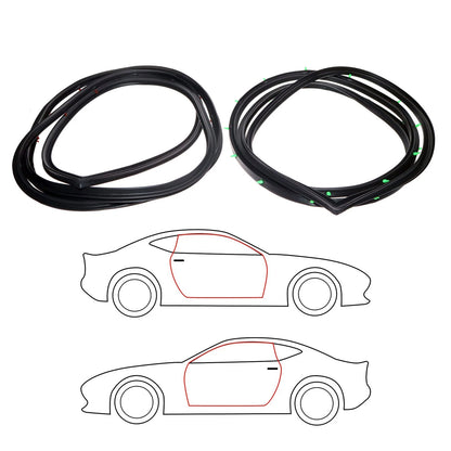 Set of 4 Door Weatherstrip Rubber Seals for Toyota Corolla Sprinter (1970–1972)