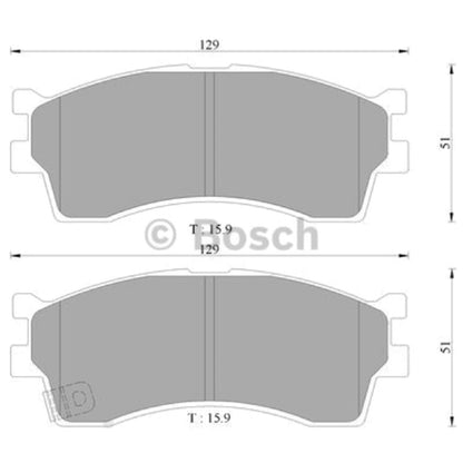 Set of 4 Front Disc Brake Pads for Kia Credos (1999–2000)