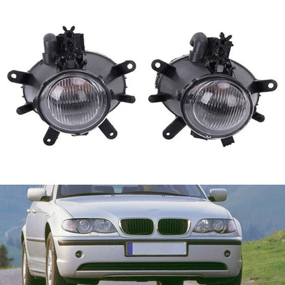 2 x Left+Right Clear Lens Fog Light Driving Lamp for BMW E46 (2002–2005)