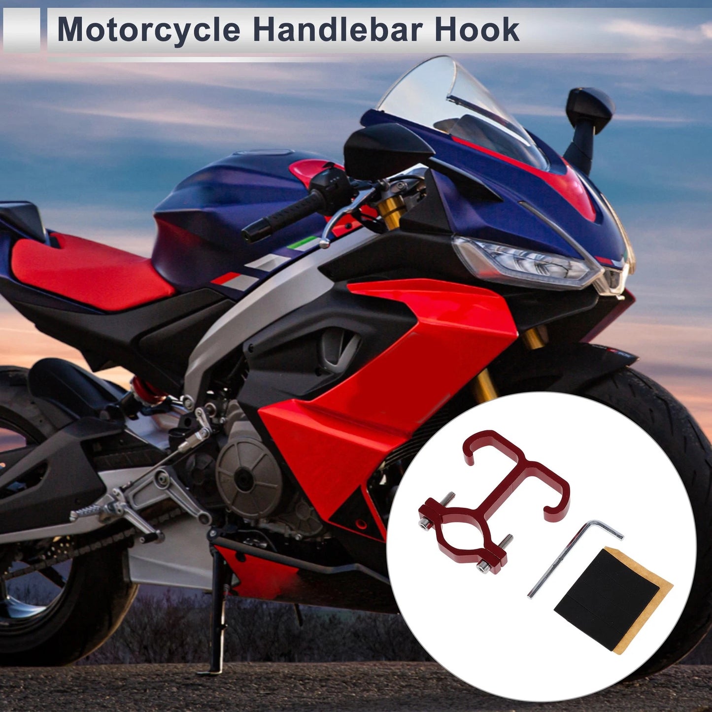 Set of 1 Aluminum Alloy Motorcycle Hanging Hook for Universal Models