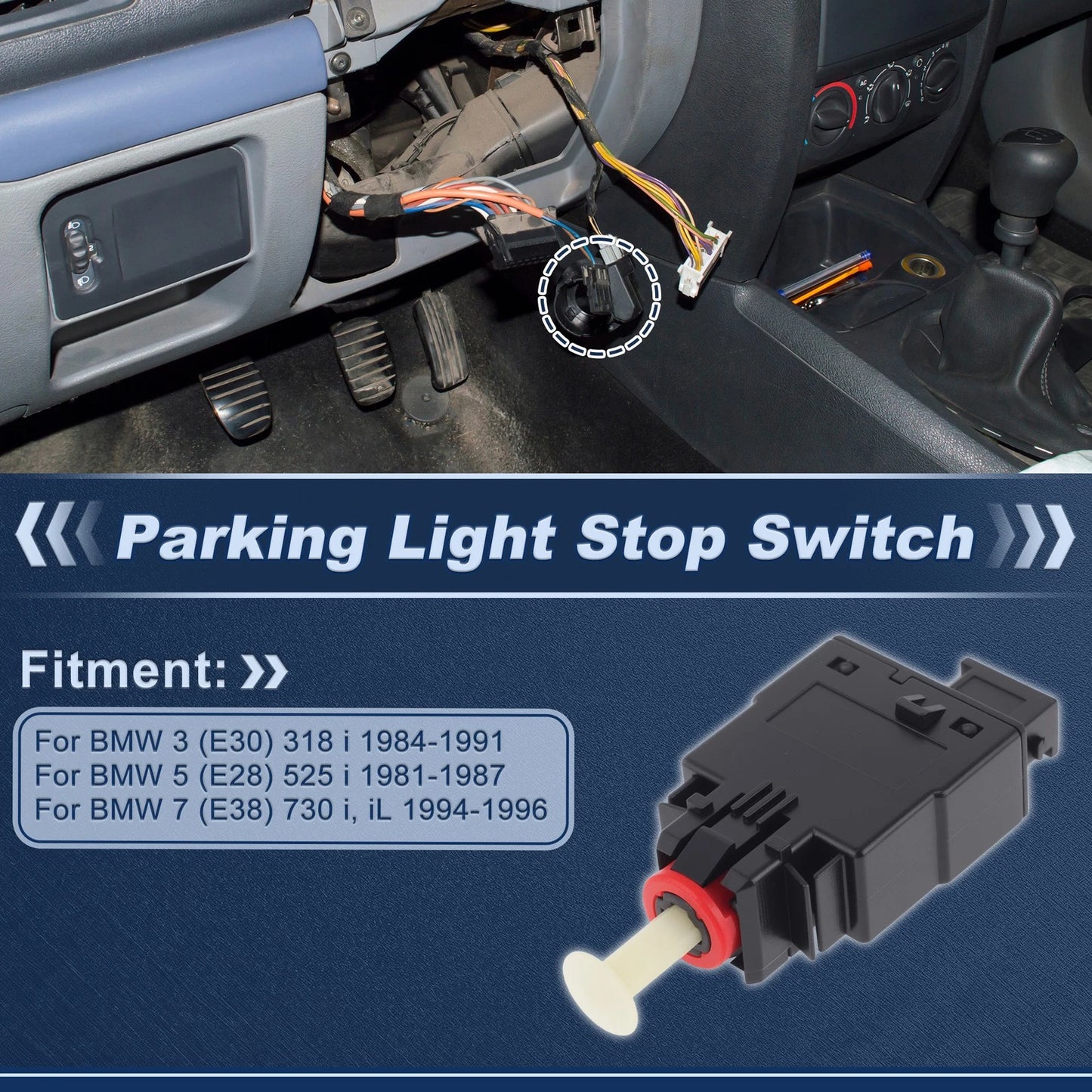 Brake Light Switch for BMW 3 E30 318i (1984–1991) 61318360420