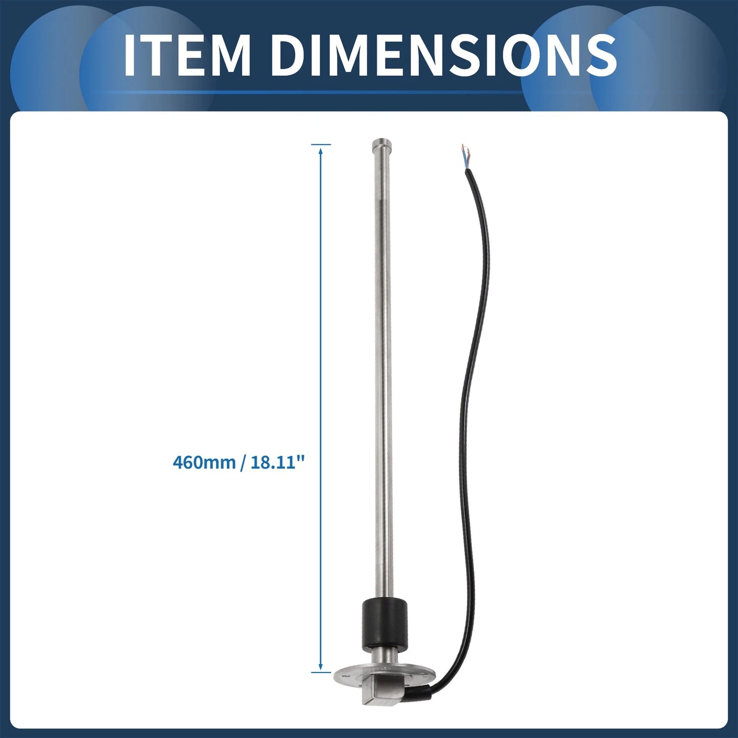 Fuel Sending Unit and Gauge Kit 240-33 Ohm for Boat Car Truck (460mm)