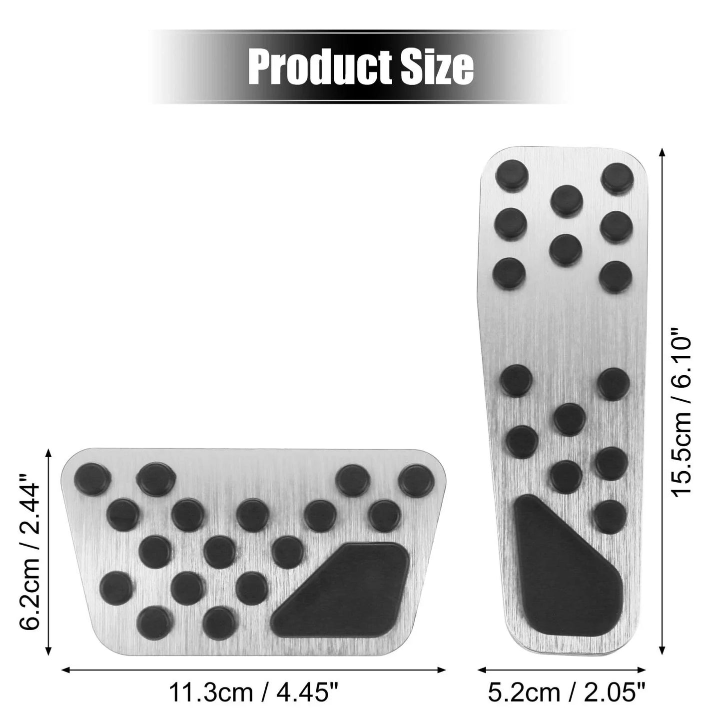 Brake & Gas Accelerator Pedal Covers Kit for Dodge Chrysler
