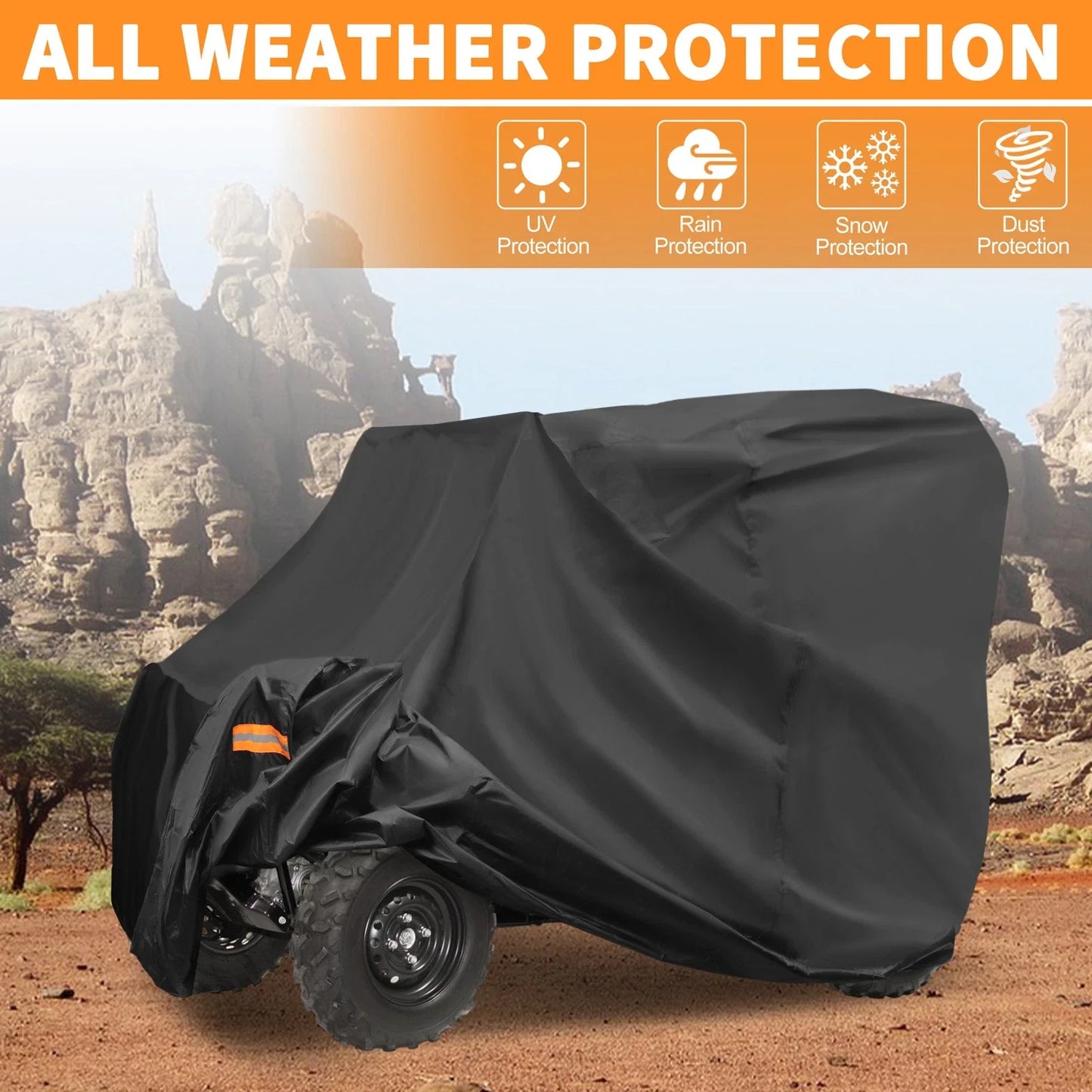 Waterproof UTV Cover for Honda Pioneer 1000-5 Black 210D-PU (2016-2023)