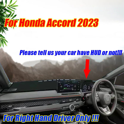 RHD Leather Dashboard Cover Dash Protector Pad Mat for Honda Accord (2023–2023)