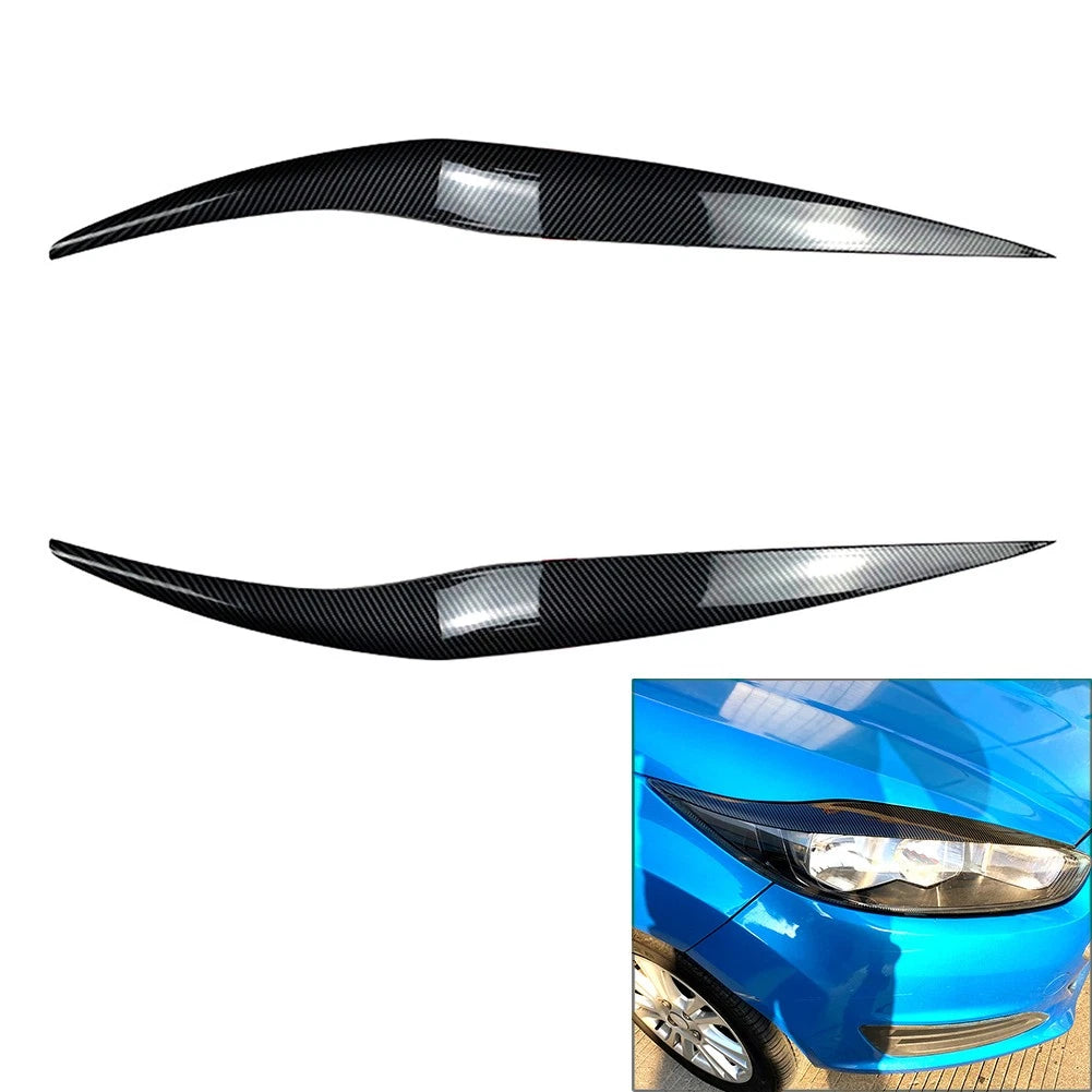Front Headlight Eyebrow Cover Trim for Ford Fiesta MK6.5 (2013–2017)