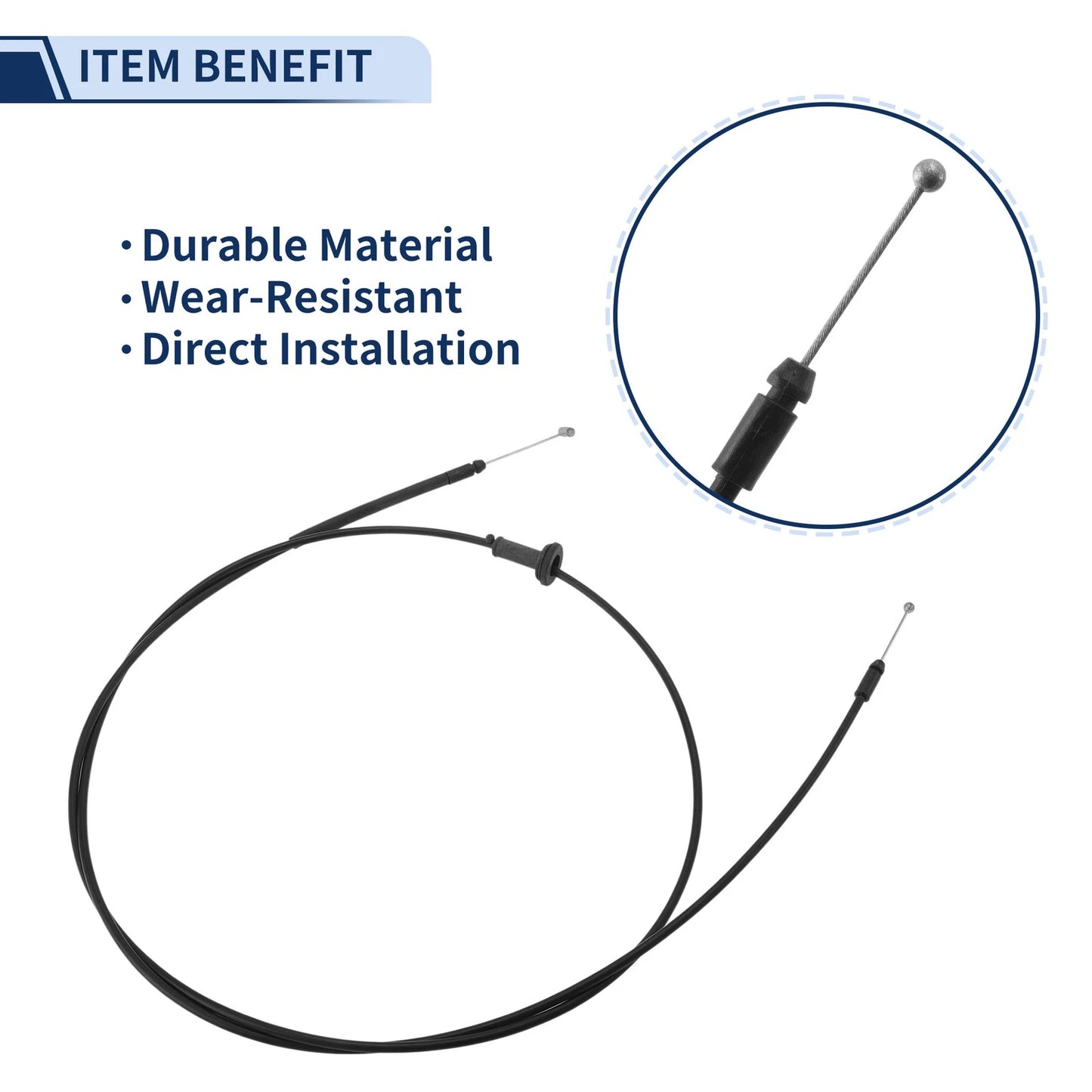 Hood Latch Release Cable for Hyundai Sonata (1999–2001) No. 8119038000