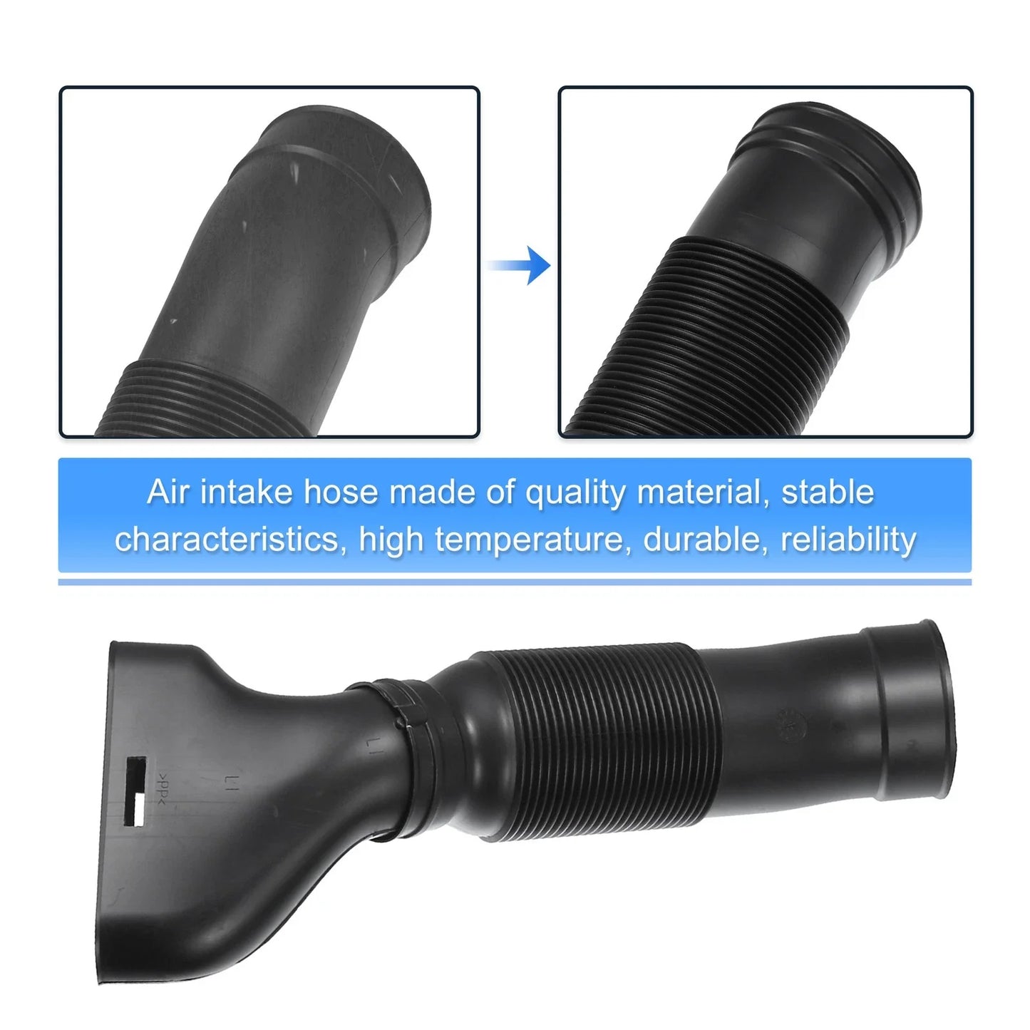 Car Air Intake Hose Tube for Mercedes-Benz C240 C320 (2001-2005) Black