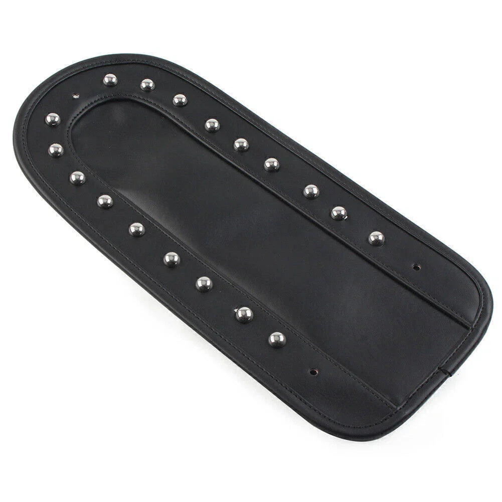 Black PU Leather Rear Fender Bib Solo Seat for Harley Heritage Softail (06-17)