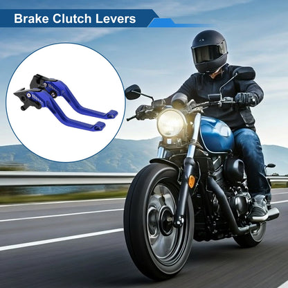Short Brake Clutch Lever Set for Yamaha YZF-R125 (2014–2020) Solid Blue