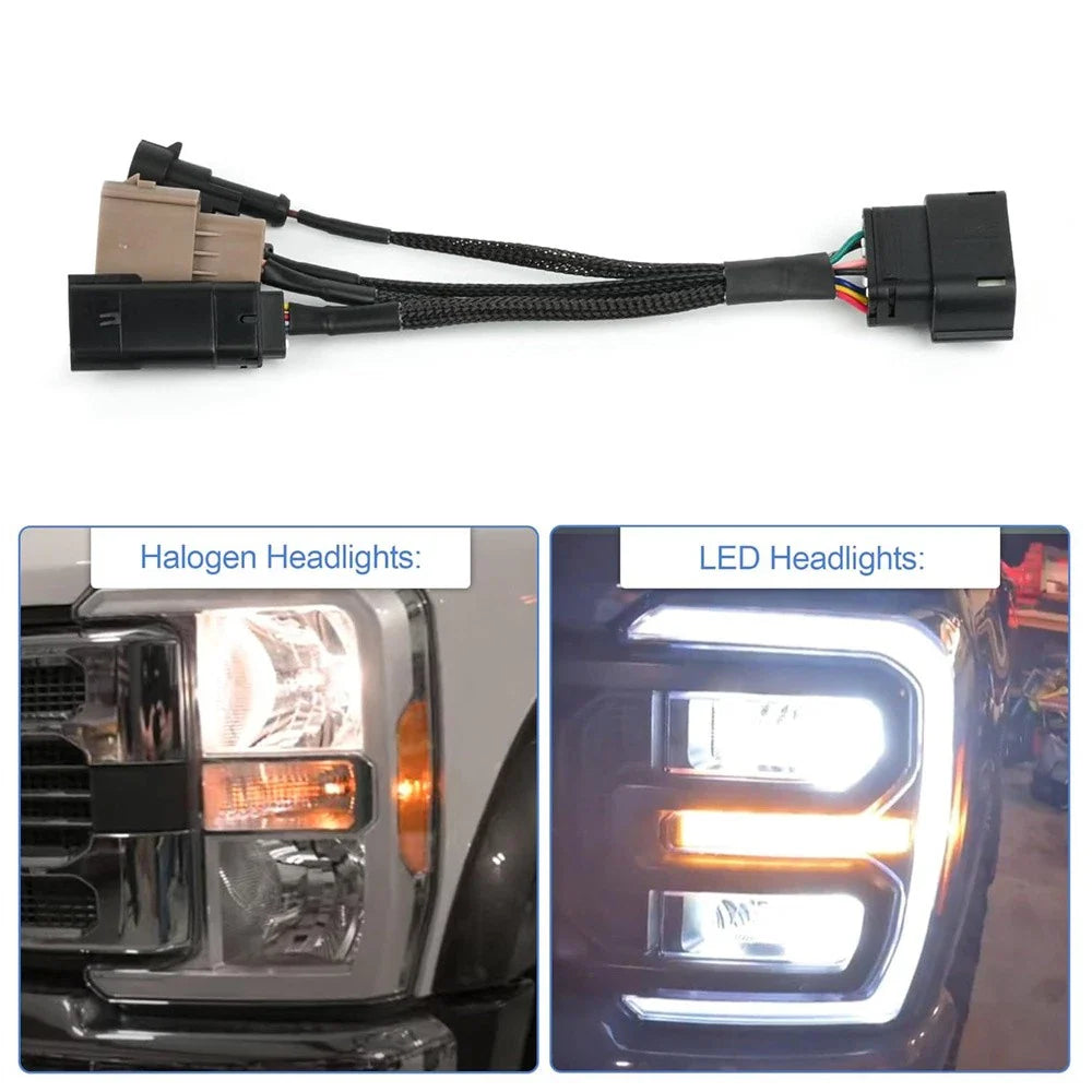 LED Headlight Conversion Adapter Harness for Ford F-250 F-350 (2023-2024)