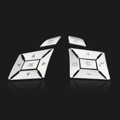 Chrome Steering Wheel Button Cover Trim for Mercedes E-Class W204 (2012–2016)