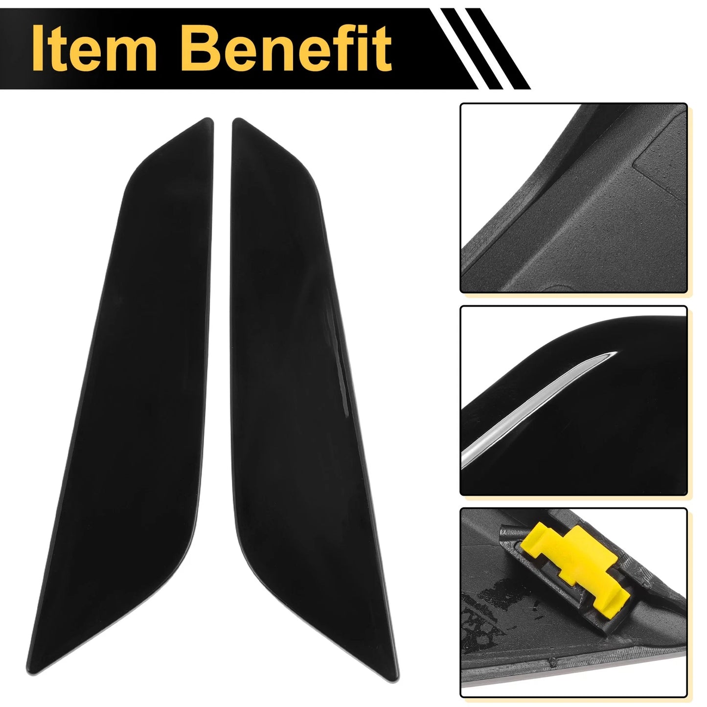 Set of 2 Air Flow Fender Vent Cover Trim for BMW 530e Sedan (2018–2023) Glossy Black