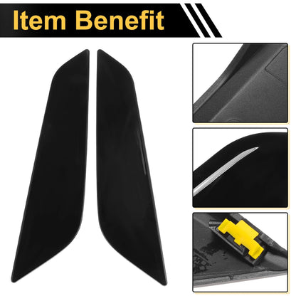 Set of 2 Air Flow Fender Vent Cover Trim for BMW 530e Sedan (2018–2023) Glossy Black