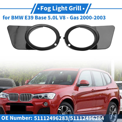 Pair of Front Bumper Fog Light Covers 51112496283 for BMW M5 (2000–2003)