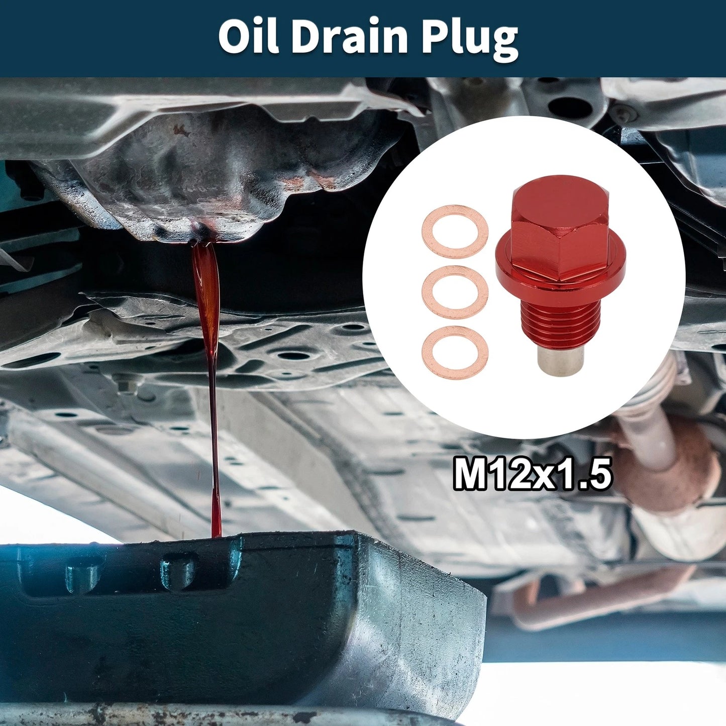 M12*1.5 Oil Drain Plug for Universal Applications (1 Pc)
