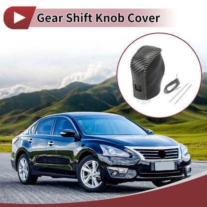Gear Shift Knob Cover for Nissan Altima (2019–2024) Black Carbon Fiber