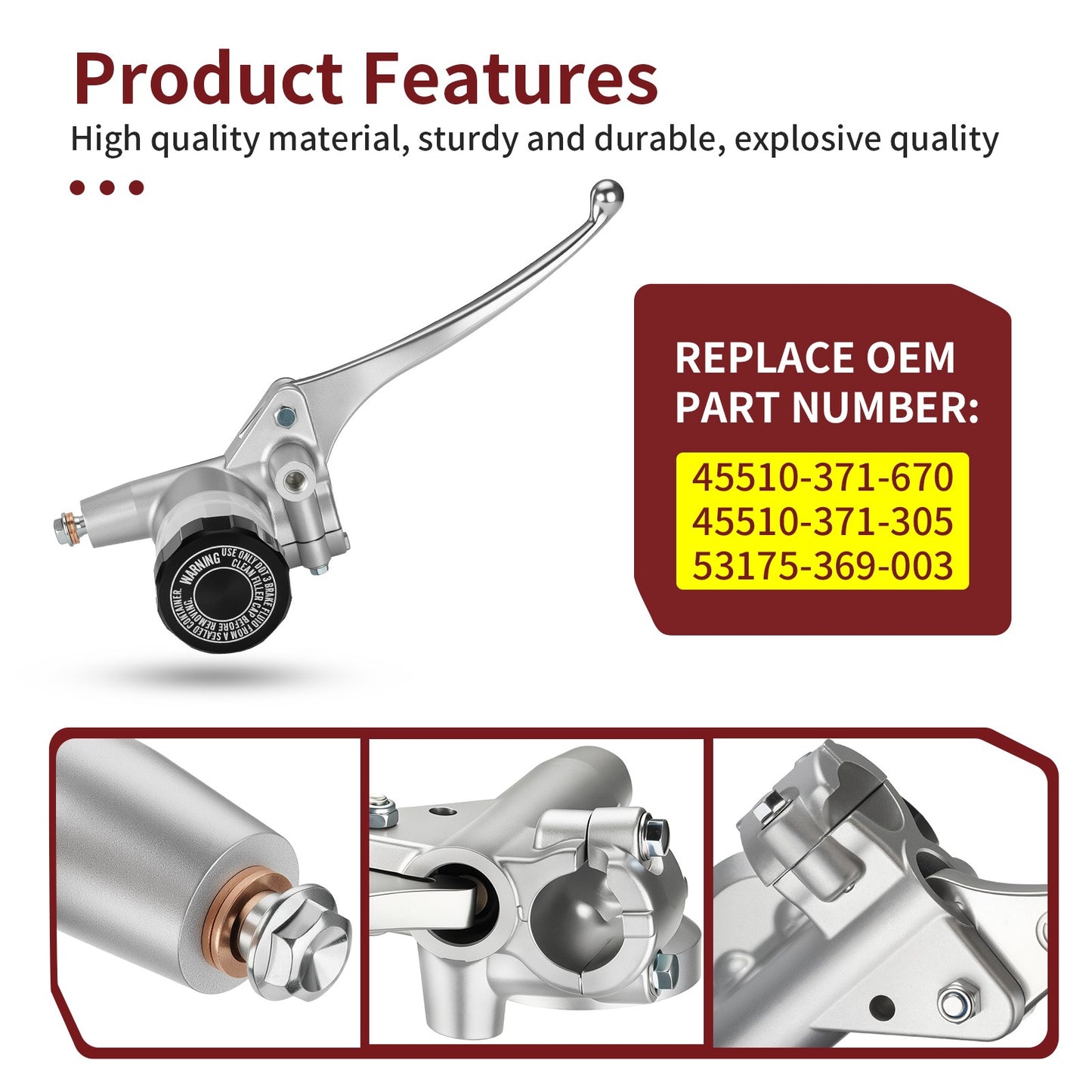 Front Brake Master Cylinder + Lever for Honda Goldwing 1000 (1975–1977)