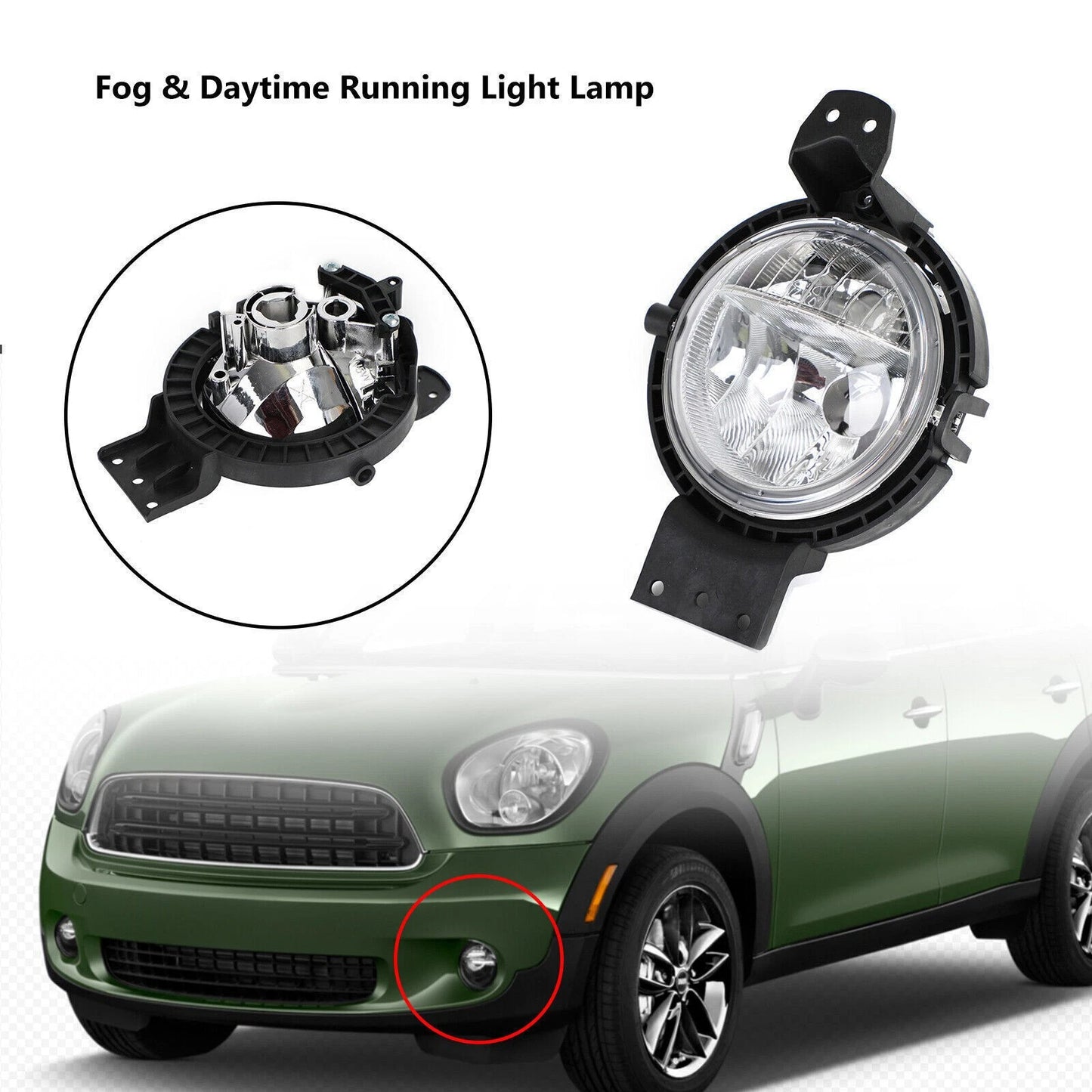 L/R Fog Light Daytime Running Lamp for BMW Mini Countryman R60 (2010–2016) A10