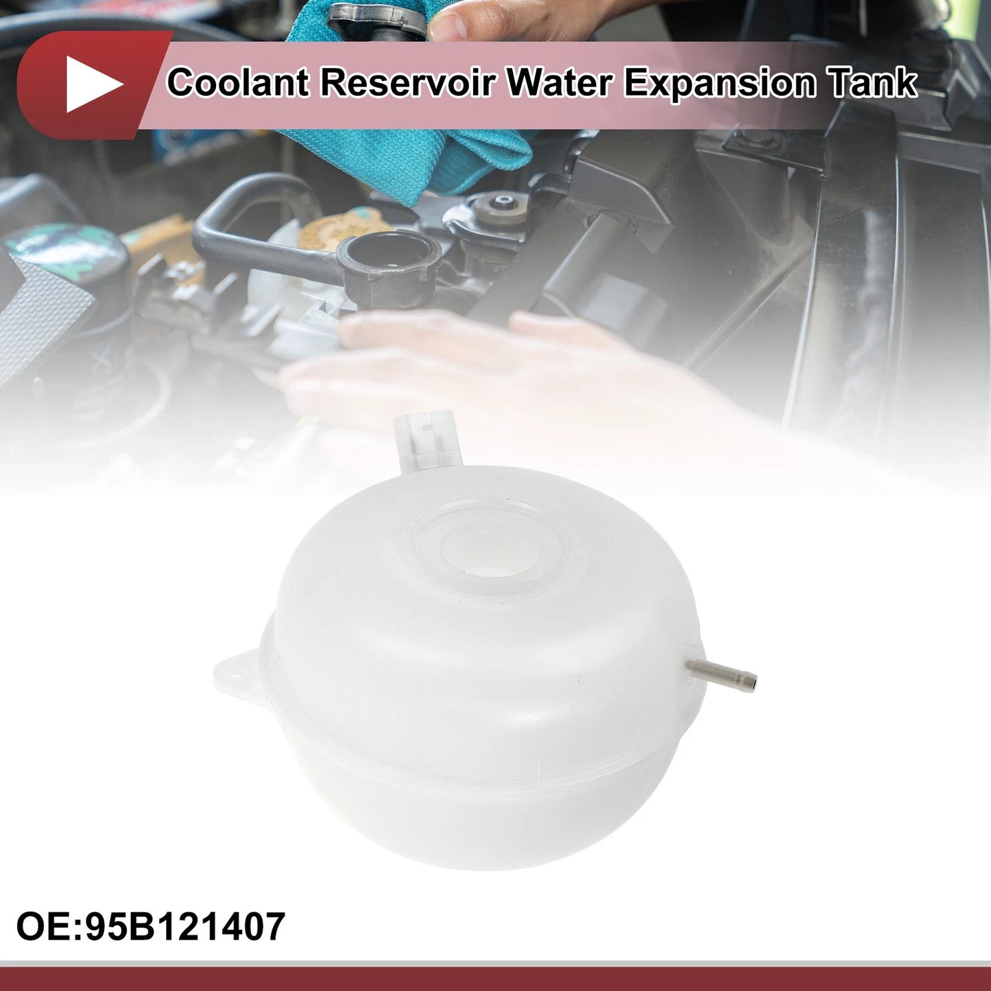 Coolant Expansion Overflow Tank No. 95B121407 for Porsche Macan (2015–2018)