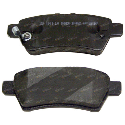 Set of 4 Rear Disc Brake Pads for Nissan Navara D40 (2005–2015)