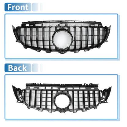 Front Upper Bumper Grille for Mercedes-Benz E200 (2016-2020) Black