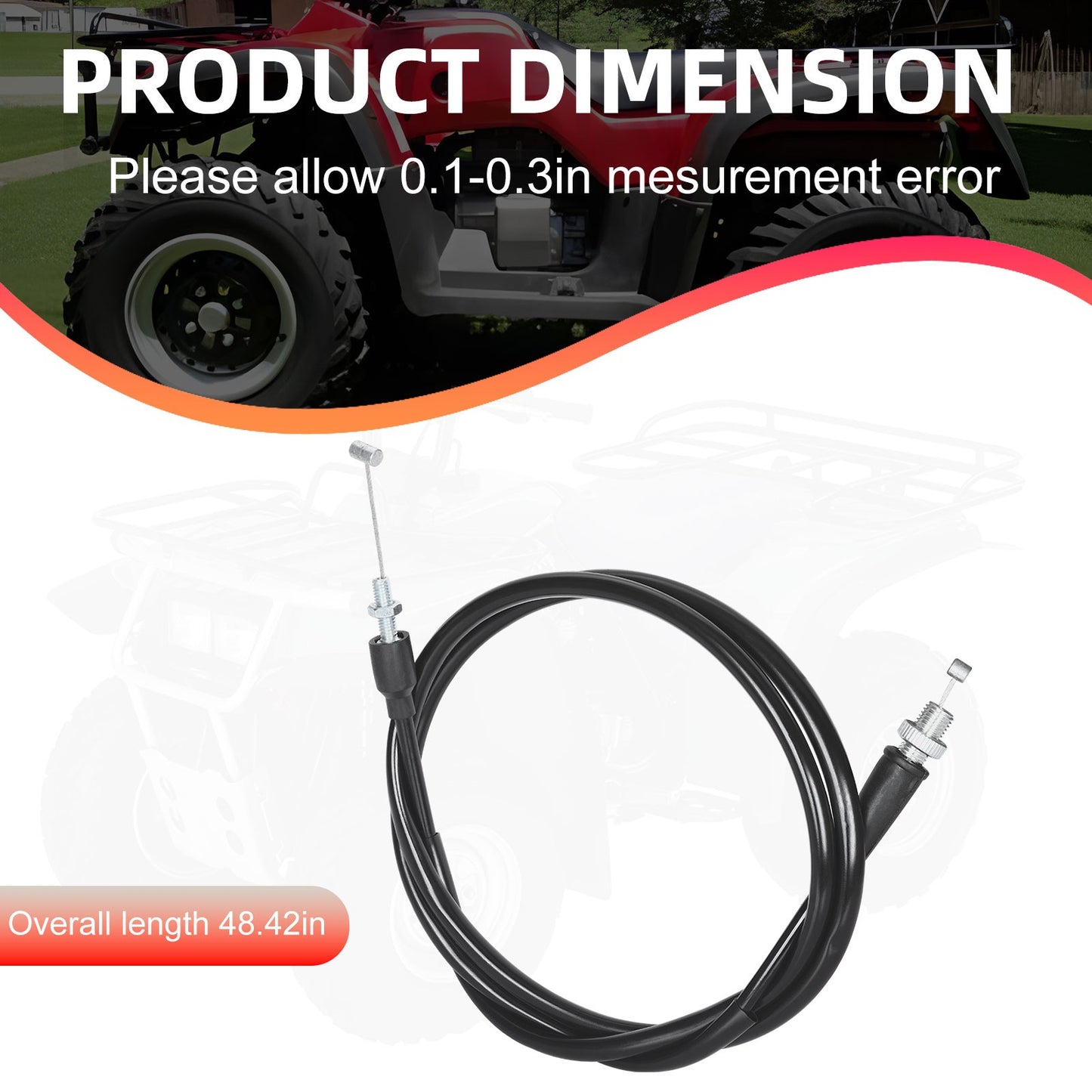 Throttle Cable for Honda Foreman 450 TRX450 (1998–2004)