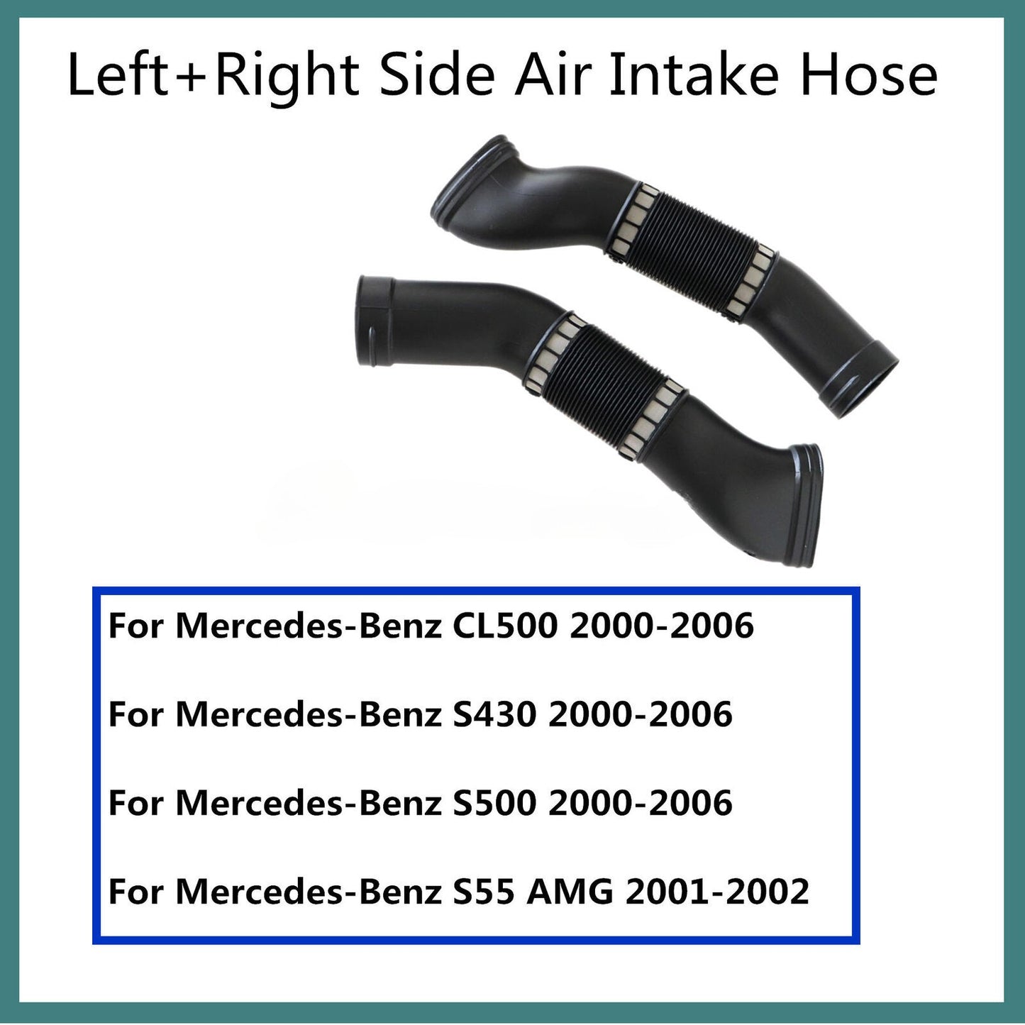 Set of 2 Air Intake Hoses for Mercedes CL500 S430 S500
