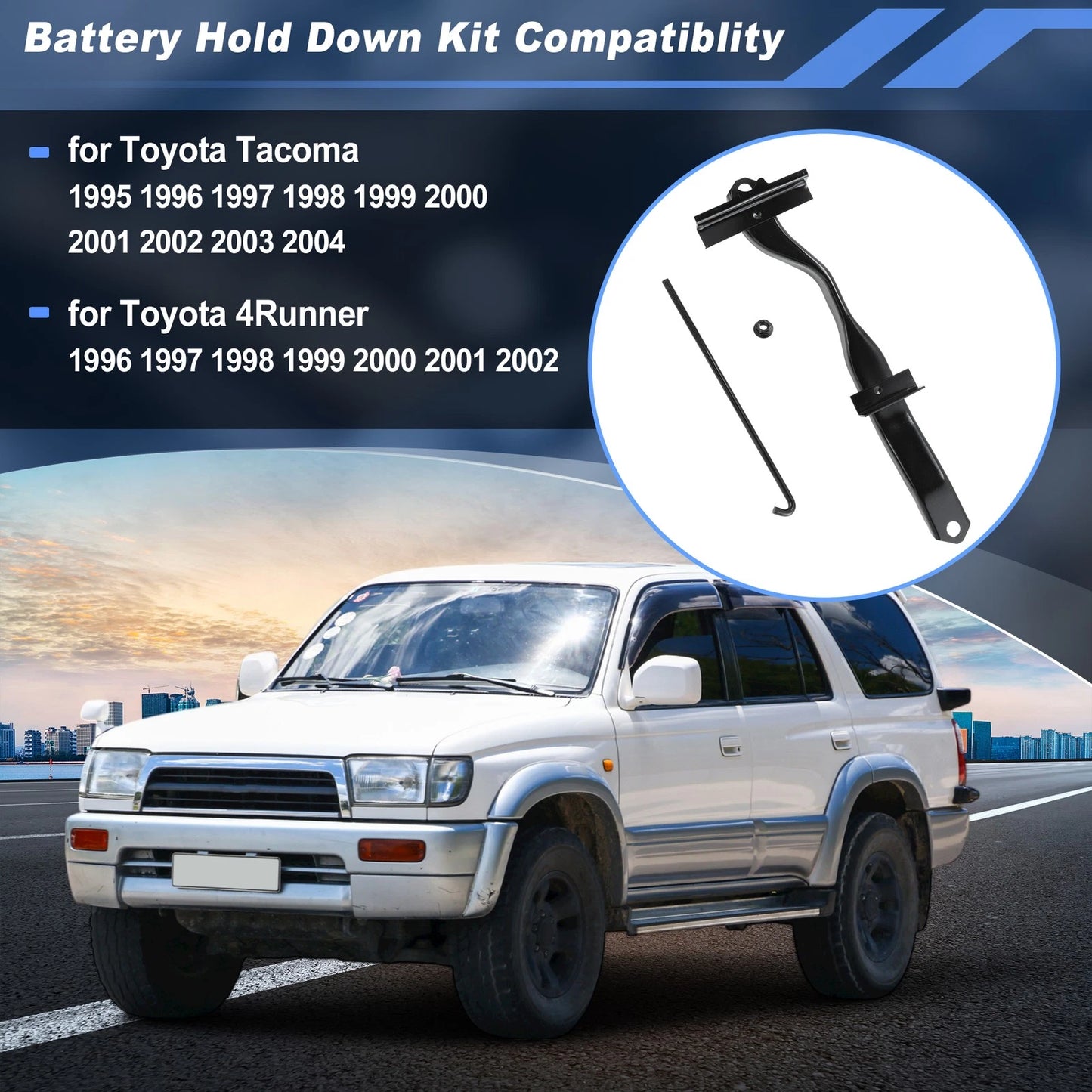 Battery Hold Down Kit for Toyota 4Runner Tacoma (74404-35140)