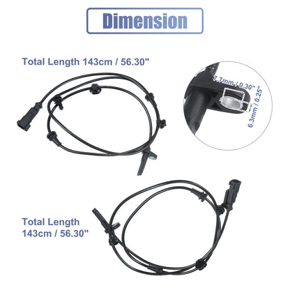 2pcs ABS Sensor No.DA8Z2C204A/DA8Z2C204B for Ford Explorer (2011–2019)