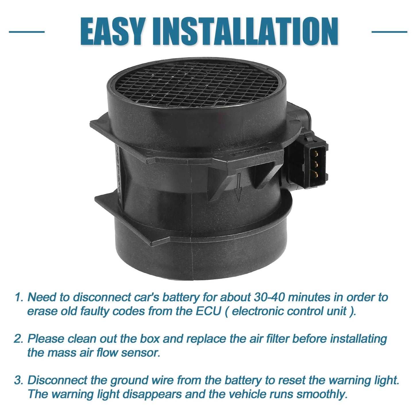 Mass Air Flow Sensor for BMW 323i  (1998–2000) No. 5WK9605
