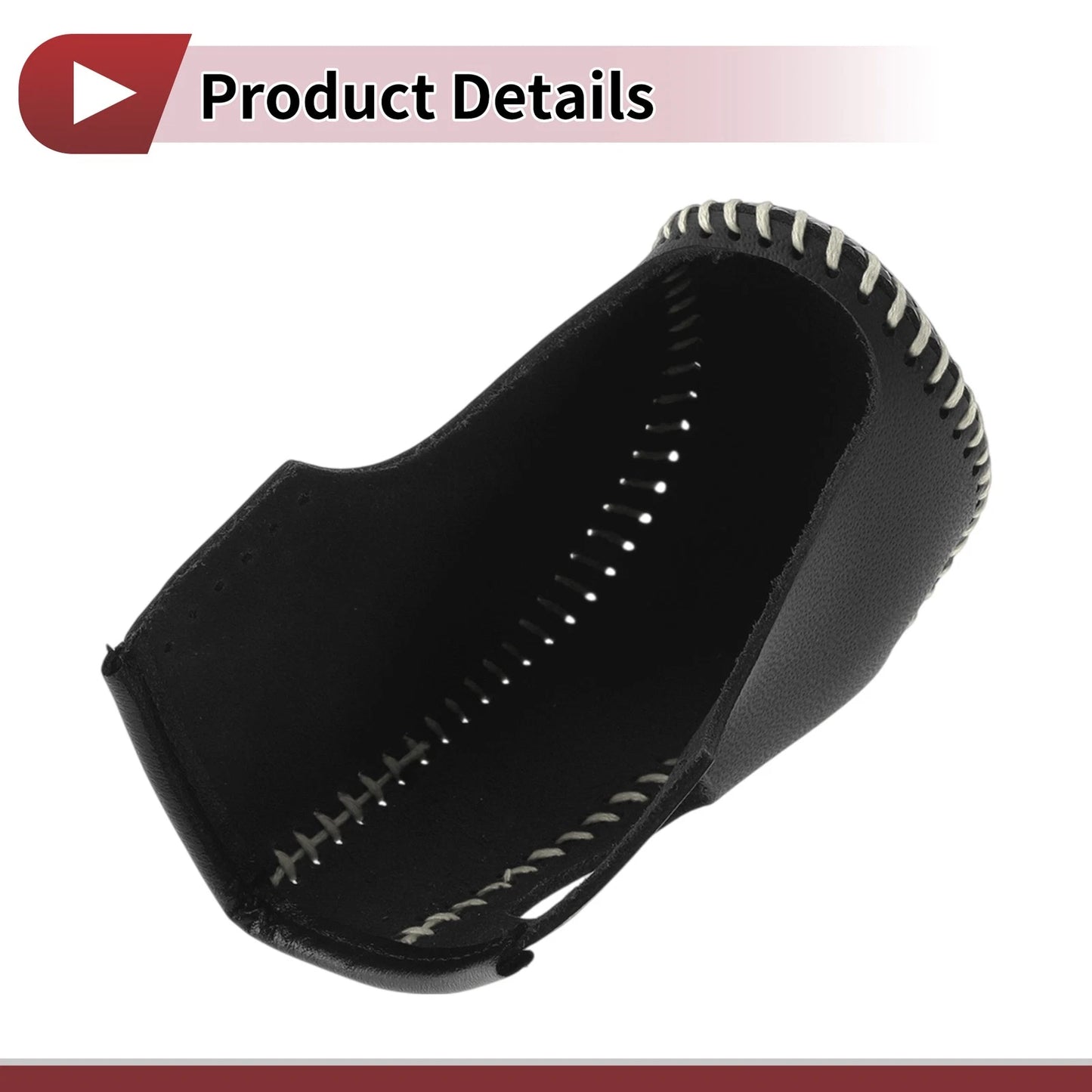 Gear Shift Knob Cover for Nissan Murano (2009–2013) Black Beige Faux Leather