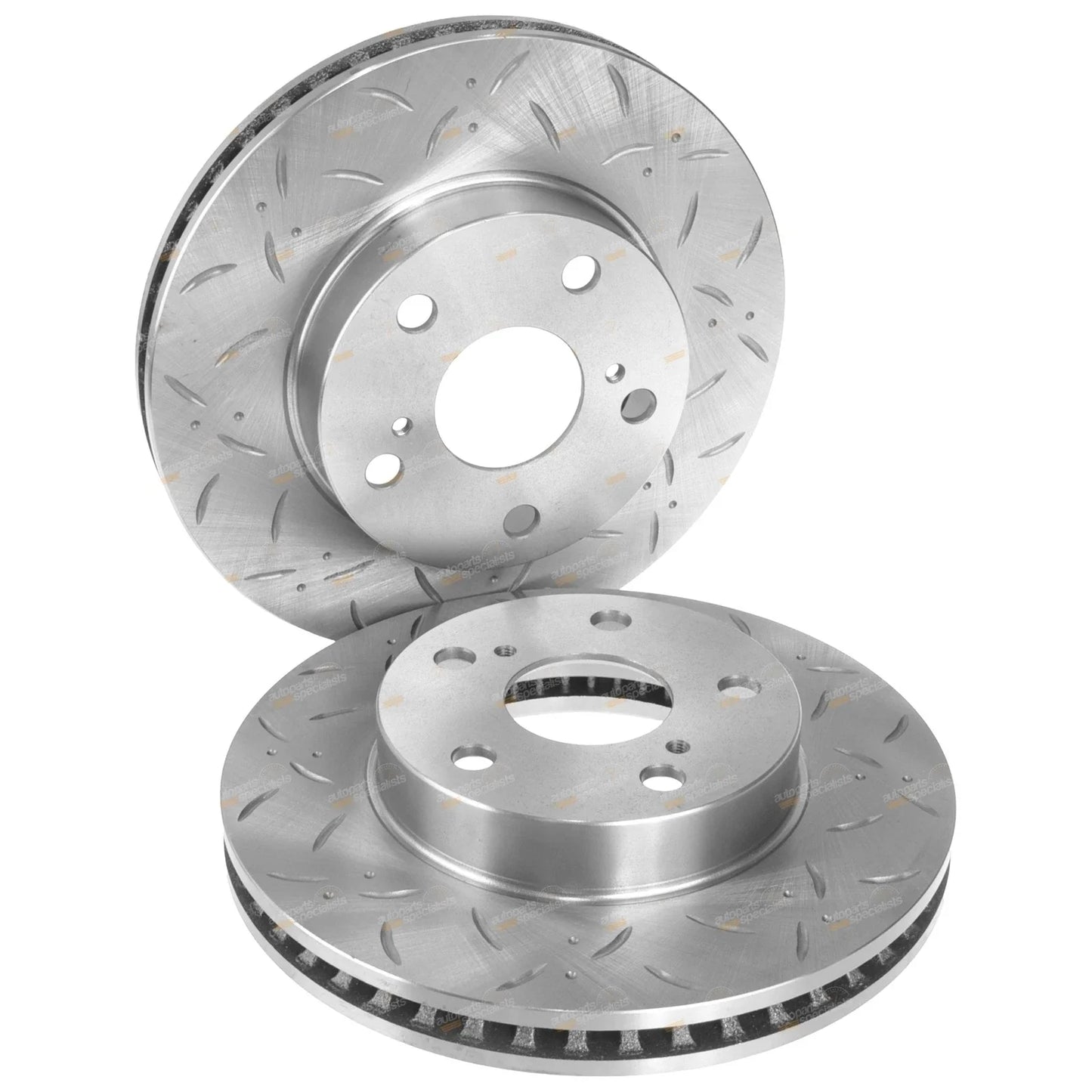 Front Slotted & Dimpled Disc Rotors for Hilux GGN15 KUN16 TGN16 (2005–2016)