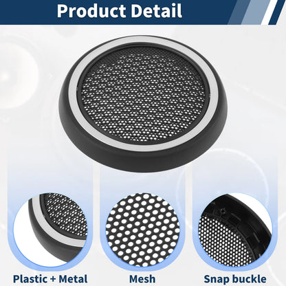 Speaker Grills Cover for BMW Mini Cooper Clubman R55 (2007–2014) Black Silver Tone