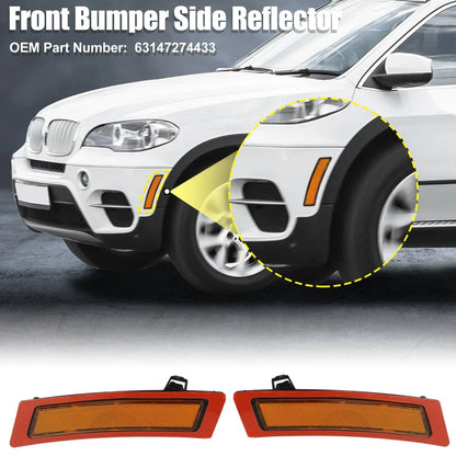 Vehicle Bumper Reflector for BMW XDrive35d XDrive35i Yellow