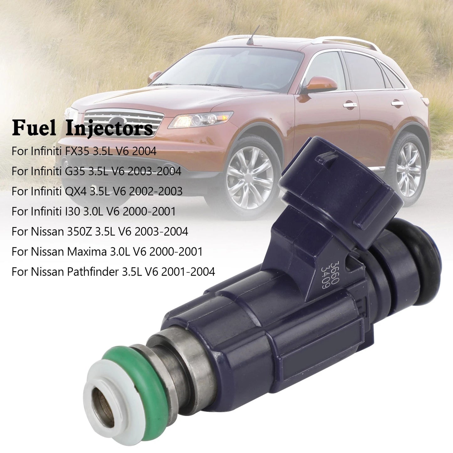 1PC Fuel Injector FBJC100 for Nissan 350Z (2003–2004) & Infiniti G35 (2003–2004)