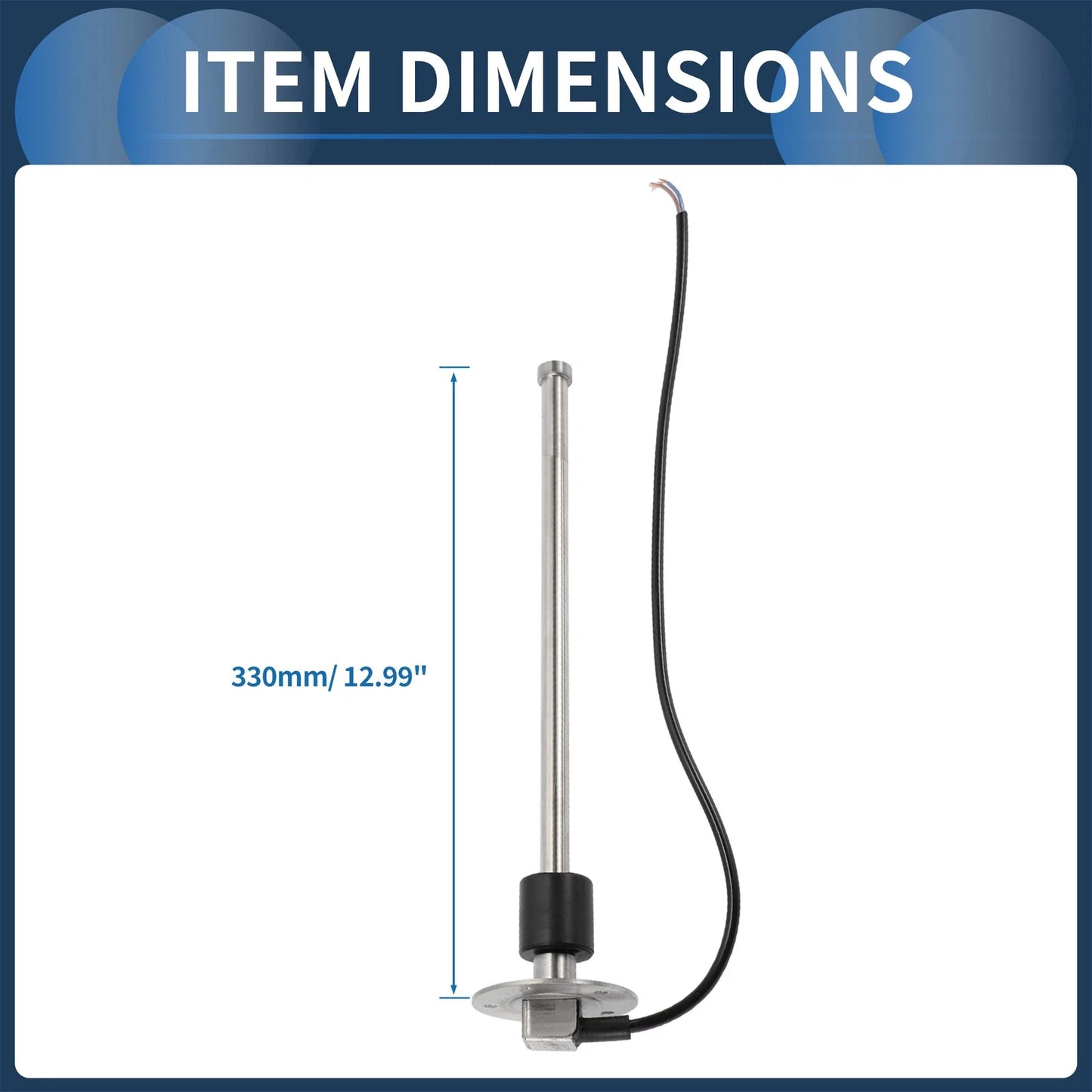 Fuel Sending Unit and Gauge Kit 240-33 Ohm 330mm for Boat Car Truck
