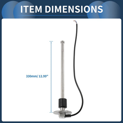 Fuel Sending Unit and Gauge Kit 240-33 Ohm 330mm for Boat Car Truck