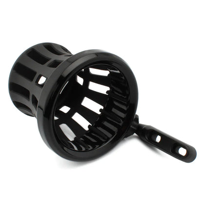 Universal Black Motorcycle Handlebar Cup Holder with Mesh Basket