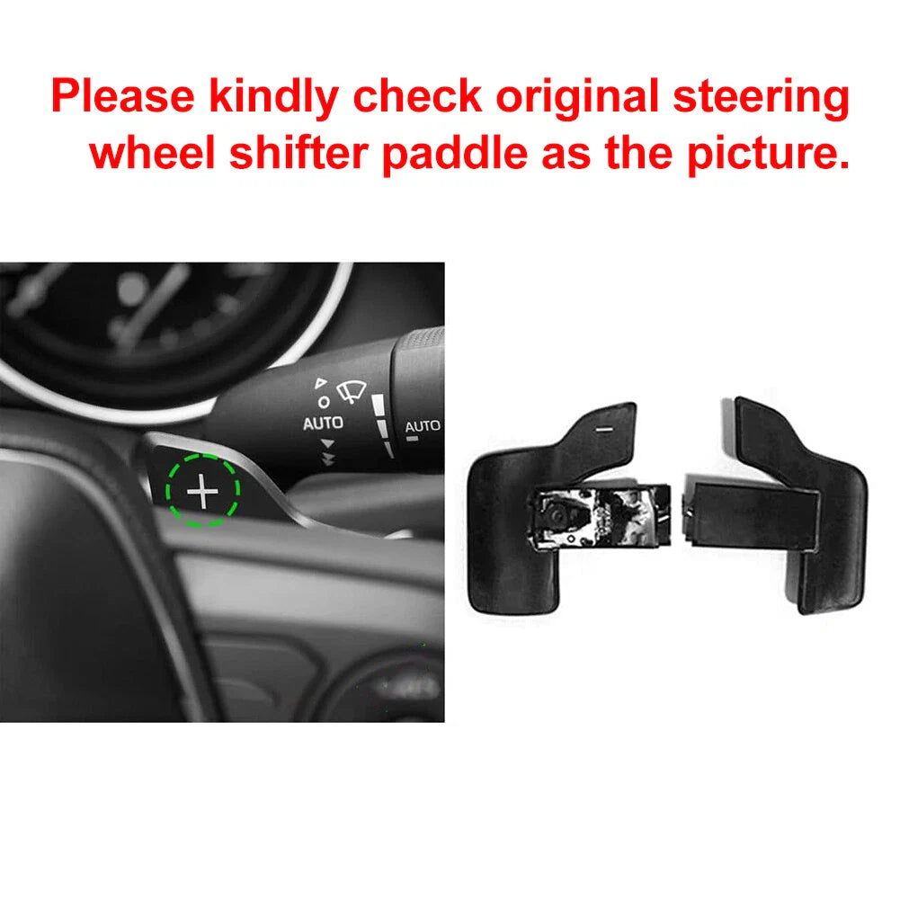 Black Steering Wheel Paddle Shifter Extensions for Toyota Camry Corolla Avalon