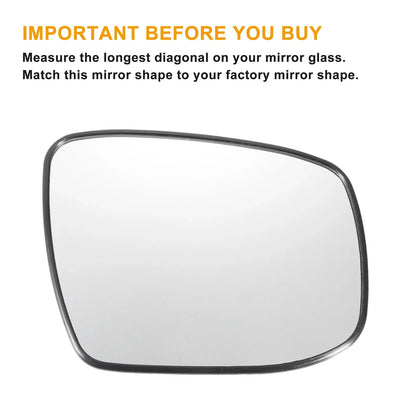 Pair White Mirror Glass w/ Back Non-heated for Honda Jazz Fit (2001-2023)
