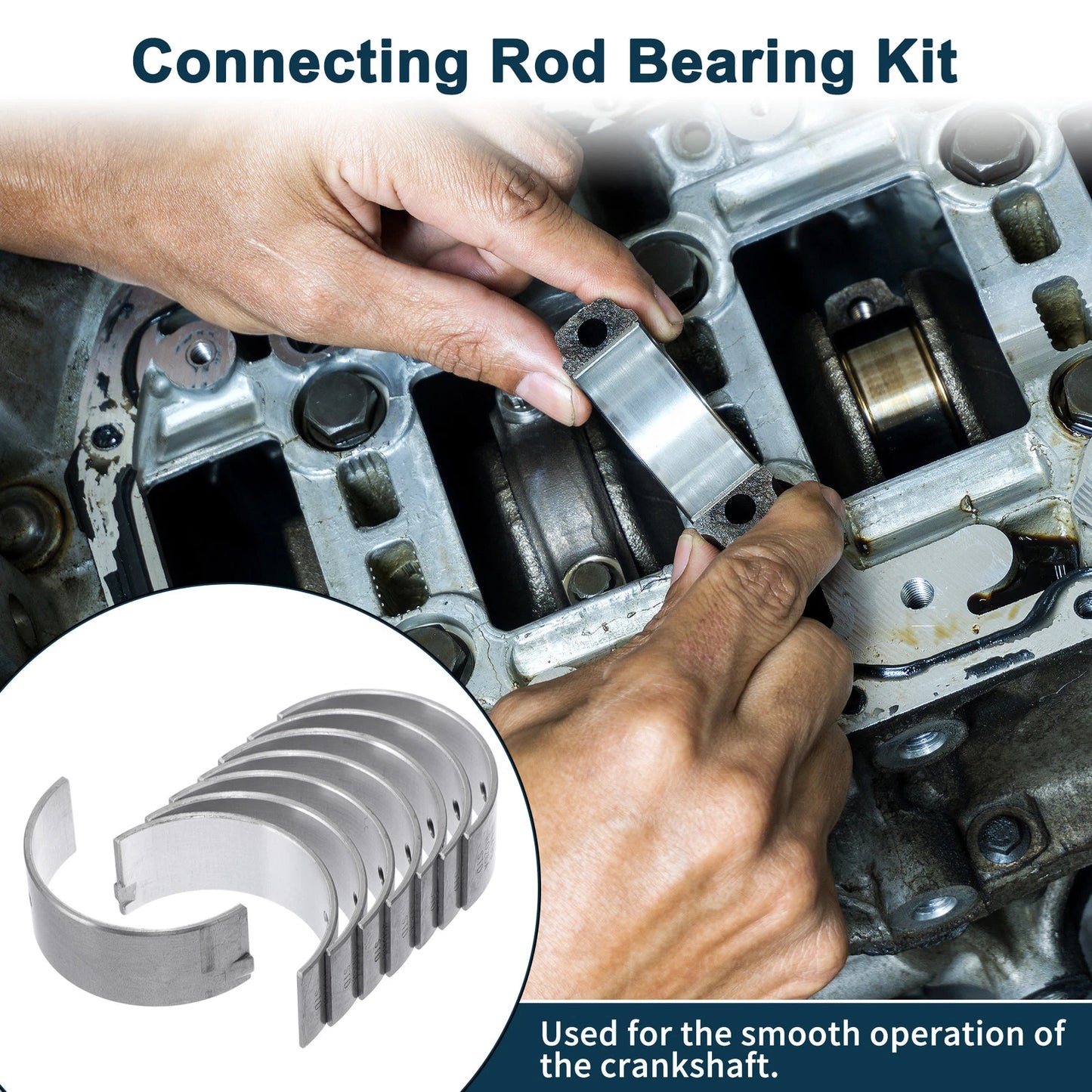 Set of 8 Connecting Rod Bearings for Toyota Corolla  No.1320213010