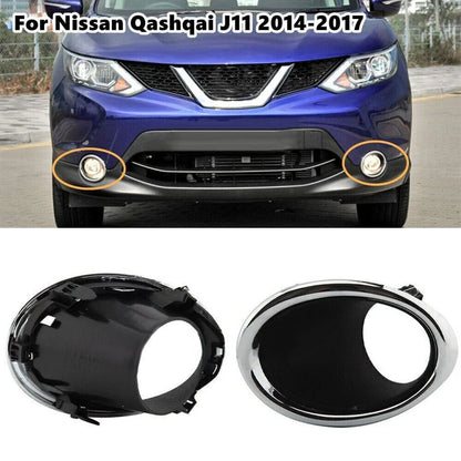 Left/Right Fog Light Lamp Cover Bezel Trim 2 x for Nissan Qashqai (2014–2017)